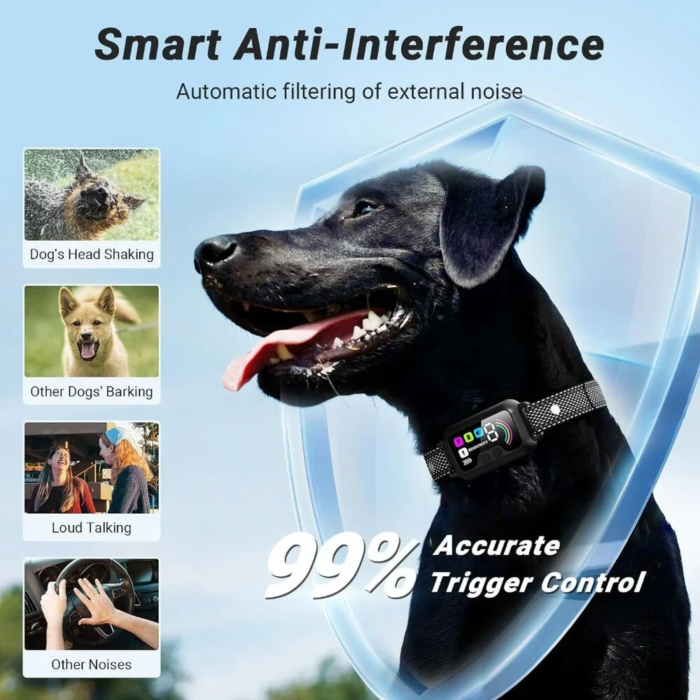 Bark Collar, Dog Bark Collar for Large Medium Small Dogs, Smart No Bark Collar,